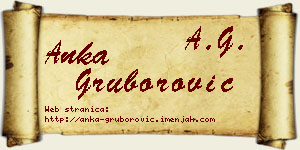 Anka Gruborović vizit kartica